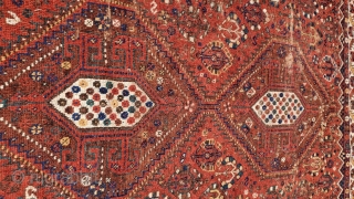 93 - S.W. Persian - 180 x 210 cm - 5' 11" x 6' 11"
Some moth damage during storage.

Please share any information you may have on the rug origin, age, region or  ...