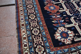 Antique Caucasian Kuba Rug with Afshan design, Early 20th century, size 123x160cm, wool on wool. Good condition.                