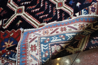 Antique Caucasian Kuba Rug with Afshan design, Early 20th century, size 123x160cm, wool on wool. Good condition.                