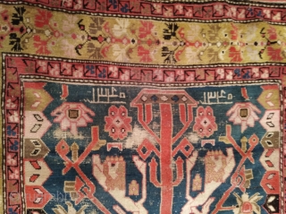 First quarter 20th century Karabagh rug, approx 170sx320cm.                         