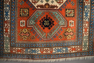 Early 20th cen. Caucasian Lori Pambak kazak Rug size 5’2” x 7’8″ 156x232cm                    