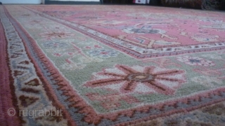 BEAUTIFUL   rug, CARPET USAK  anatolia, anadolu!WOOL ON WOOL.
 12'X9'   380X280                  