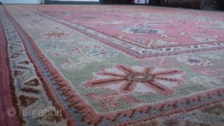 BEAUTIFUL   rug, CARPET USAK  anatolia, anadolu!WOOL ON WOOL.
 12'X9'   380X280                  