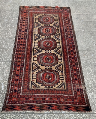 Antique Baluch rug 
Size:177x93                             