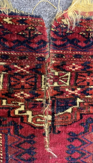 Antique Turkoman Chuval,All natural colors and very nice old piece ( it is need wash ) Size:122x82 cm               