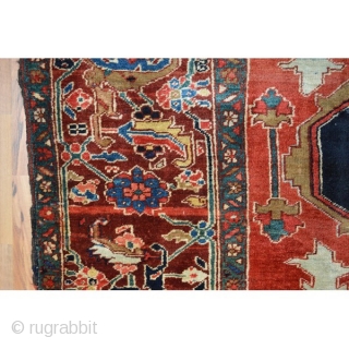 Heriz Serapi 415x310 cm circa 1890. Condition: Good. Cotton warp, cotton weft, wool pile                   