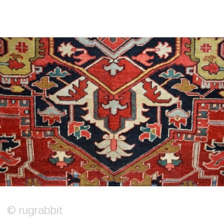 Heriz Serapi 415x310 cm circa 1890. Condition: Good. Cotton warp, cotton weft, wool pile                   