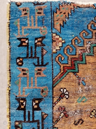 A very rare Konya saf fragment. Professionally conserved.                         