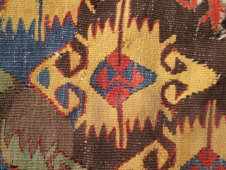 Anatolian kilim fragment. Cm90 x 157. Great colors. As found.                       
