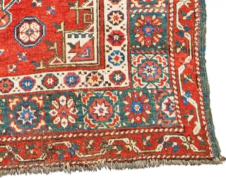 Lot 22, Dazkir, 5 ft. 2 in. x 4 ft. 4 in., Turkey, first half 19th century, Condition: good, pile partly low, some small, repairs and reweavings, Warp: wool, weft: wool, pile:  ...