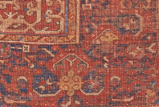 Lot 40, Lotto, 5 ft. x 4 ft., Turkey, 17th century, Condition: good according to age, low pile, upper, end partly restored, some small repairs and reweavings, 
Warp: wool, weft: wool, pile:  ...