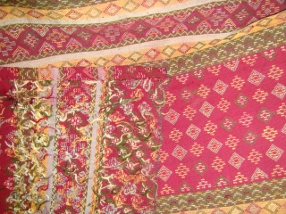 Northern Myanmar, Chin State: 
Rare, Tribal All-Silk Handwoven Textile by the Haka Chin group (c.1910). No longer woven in such exquisite detail as was done in a bygone era.
Approx. Size: 136cm x  ...