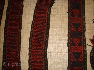 Early 20th Century, Wool Turkmen Malband. Colour: Orange and Black (similar to Baluch types).
Strap Length (without Rope Straps): Approx. 481cm ; Strap Width: Approx. 07cm.
Rope Fasteners Length: 60cm and 61cm for Both  ...