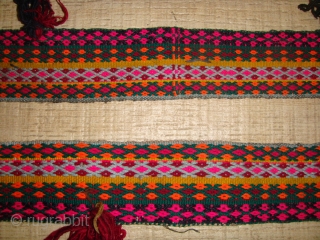 Early 20th Century, Rare Multi-coloured, Shahsavan Malband (Wool). Full piece and in Excellent condition. Strap Length (without the Tasseled Rope fasteners): Approx. 227cm; Strap Width: Approx. 07cm. Tasseled Rope Fasteners' Lengths at  ...