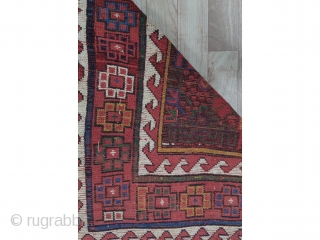 Antique Persian sauctbulah Rug size:268x145 cm /8'9"x 4'9"                         