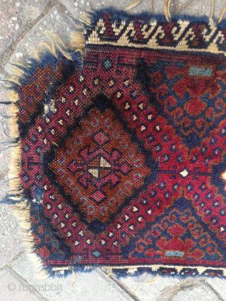 East Anatolian Kurdish Rug fragment size:74x32 cm                          