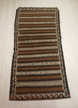 Caucasian Kazak Kilim, 19th Century
Size:206x100 cm 6.9"x7.3"                          