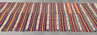 Central anatolian konya Cihanbeyli kilim Rug 19th Century 443x160cm                        