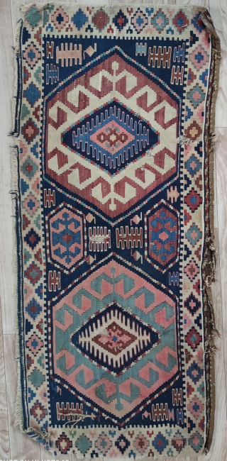 Shahsewan kilim panel Rug size:110x48cm
/3'7"x1'7"                            