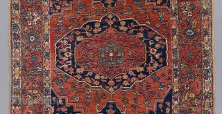 Super cute small Heriz rug with a thoroughly villagey vibe. 6' x 4'5". Very good condition.                 