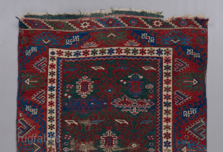 A lovely example of its type. Southwest Anatolian rug. Circa 1880. 4'10" x 3'5". Condition problems as visible.               