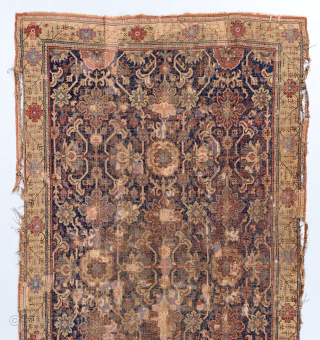 Classical Caucasian carpet with Afshan design. 12' x 6'. Late 18th century. Battered as visible. Noah@bbolour.com                 