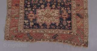 Shaqaqqi Kurdish rug per Jim Burns' description of a similar piece in his book on Kurdish rugs. Probably mid 19th century or earlier. 7'1" x 3'4".

Please visit our website for more rare  ...