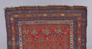 Kurdish or Qashqai rug. Great field design with interesting negative space. 7'4" x 4'.                   