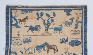 Chinese rug. 6'9" x 3'10". 

Visit our website for a wide range of rare collectible pieces :  www.bbolour.com              