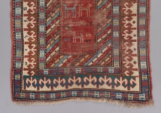 Super cute small caucasian rug with lovely color. 4' x 3'. 

Please visit our website for more rare woven art : www.bbolour.com           