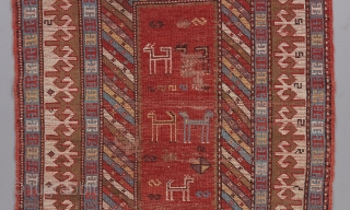 Super cute small caucasian rug with lovely color. 4' x 3'. 

Please visit our website for more rare woven art : www.bbolour.com           