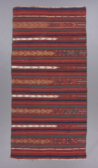 Yomut Kilim with embroidered touches. 9' x 4'5". 

Please visit our website for more great woven art: www.bbolour.com               