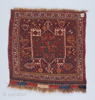 A Khamseh bag face with good color and soft, shiny wool. Good condition. 2'3" x 2'2"                 