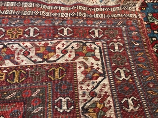 Khamseh rug in very good condition . 8'8" x 5'7".                       