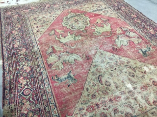 SOLD
Mid 19th century or older animal rug from Khorassan or Dorokhsh. Size: 5'5x10'6 (165x320cm) Worn condition but completely intact and structurally sound. Soft and pliable with thin fabric like handle.  A  ...