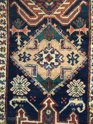 Antique NW Persian runner dated 1332 (1914). Size: 3'3" x 11'8". Long fleecy wool pile, rich natural dyes plus a bit of fuchsine. Great condition. Floor ready. More photos and information on  ...