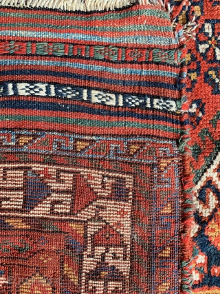 SOLD
Antique Southwest Persian Lori Qashqai tribal rug. Materials: hand knotted handspun wool pile on a wool foundation. 100% vegetable dyes. Size: 5'0" x 7'9" Age: c.1900-1920. Condition: Good antique condition overall with  ...