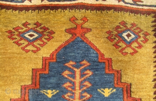 An Anatolian carpet from the Konya region. Woven in the last quarter of the 19th century. Exquisite colors, full pile and an overall masterpiece to gaze upon. It measures to 4ft 2in  ...
