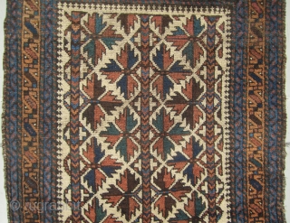 A tree of life Arab Baluch carpet. The size measures to 2ft 7in x 4ft 8in. Peace and blessings....              