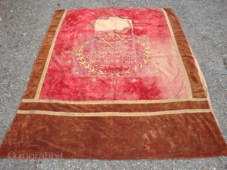Old Jewish Textile. Used, to hang in the Jewish Synagogue's.Size 4'10''X 7'2''                     