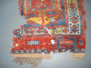 Old Turkish Sivas Fragment. It has nice thick pile, very meaty, heavy rug,with good colors.Size 1'11'x8'11''                 