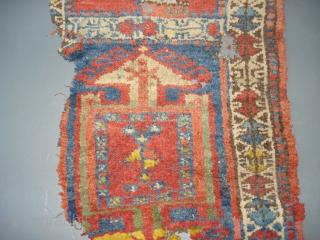 Old Turkish Sivas Fragment. It has nice thick pile, very meaty, heavy rug,with good colors.Size 1'11'x8'11''                 