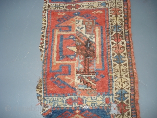 Old Turkish Sivas Fragment. It has nice thick pile, very meaty, heavy rug,with good colors.Size 1'11'x8'11''                 