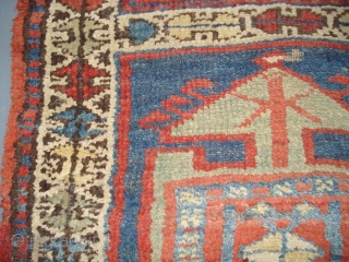 Old Turkish Sivas Fragment. It has nice thick pile, very meaty, heavy rug,with good colors.Size 1'11'x8'11''                 