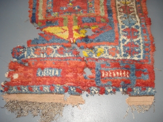 Old Turkish Sivas Fragment. It has nice thick pile, very meaty, heavy rug,with good colors.Size 1'11'x8'11''                 