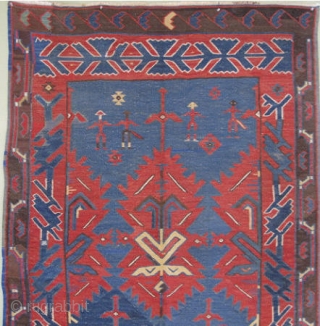 7 Caucasian  Soumak Handmade antique Kilims  (Rugs) made of wool   called “Kilim”  They are very clearly drawn and attractive are flat- woven  , no pile and  ...