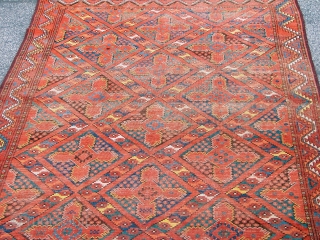 Bashir rare rug Circa 1900
size 65" X 119" ( 5.5X 9.11)
Nicely weaving two kilims in both ends . same low piles and good conditions 
no repair.
       