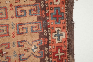 Anatolian kurdish Rug.Mid.to late 19th.century.Camel hair field.                          
