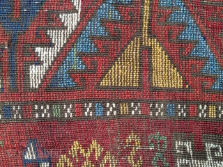 Arapgir Kurdish rug fragment,colors haven,great wool and very fine.Mid. 19th century.                      