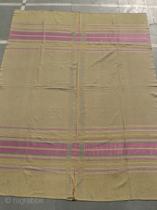 Antique “Khes” textile from the Sind region of Pakistan or Punjab India. Very densely and finely woven with cotton and silk, with a great handle. 82 x 62 inches. According to Rosemary  ...